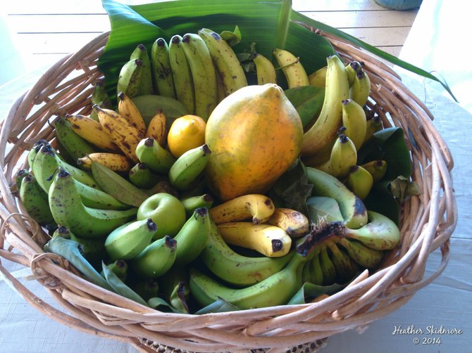 Fresh local fruit. 
American Samoa