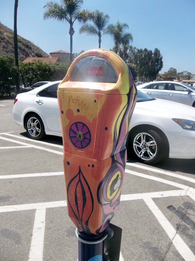 Groovy parking meter, Laguna Beach