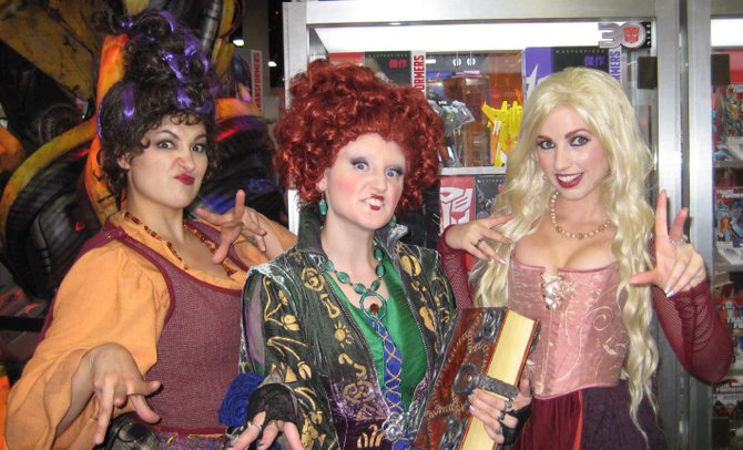 Mary, Winifred and Sarah characters from
Hocus Pocus movie