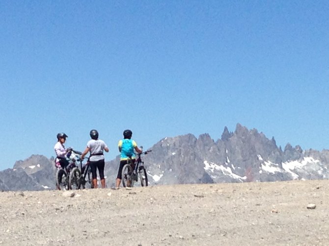 Mammoth Lakes, CA 
Mountain biking with the girls.