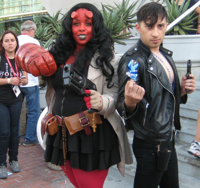 woman version of Hellboy character from comic books and movies
