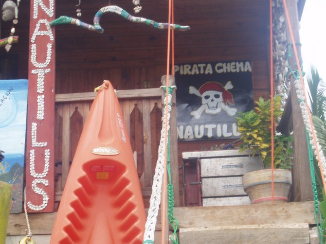 Pirate Chema's dive shop. 