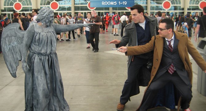 Weeping Angel and characters from Doctor Who
