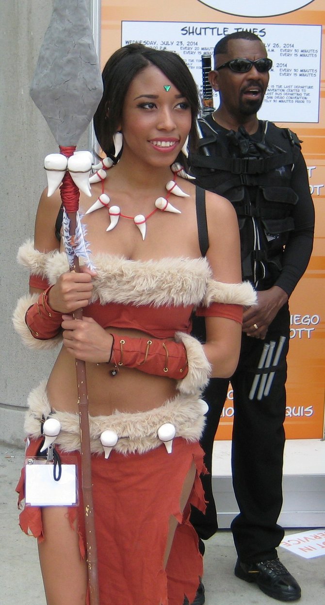 cosplayer with Blade