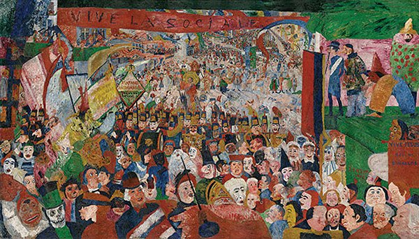 Christ’s Entry into Brussels in 1889, by James Ensor (oil on canvas, 1888)