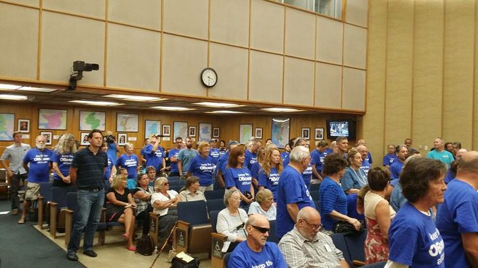 Obceans at City Council Meeting Cheering