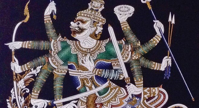 Thai mythical protectors decorate Noodles Noodles’ walls