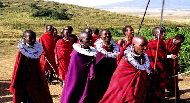 A Maasai welcome. 