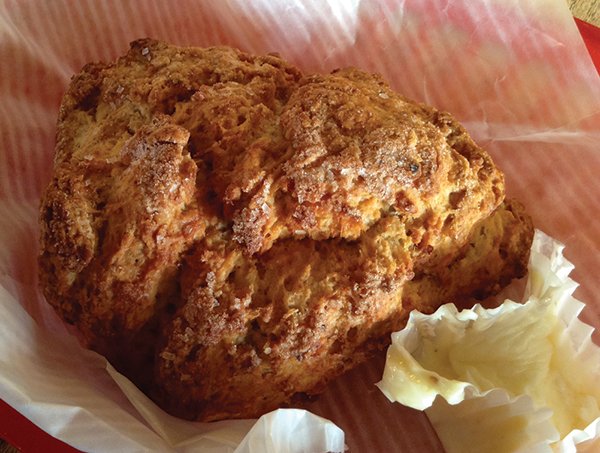 A scone from the auld country, made “By feel, not recipe!”