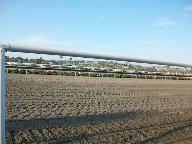 Dirt course at Del Mar Racetrack.