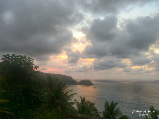 Sunday night's sunset.
American Samoa