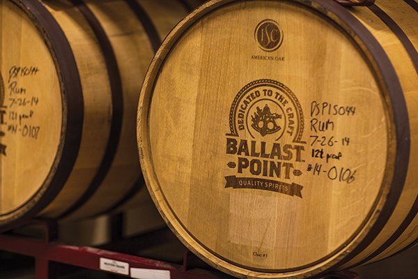 Ballast Point also has an off-site location where they have about 500 barrels of aging whiskey, bourbon, and rum.