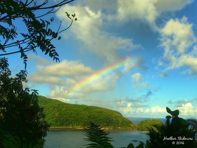 Rainbow in Faga'alu.
American Samoa