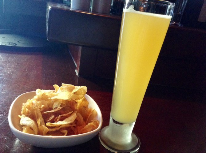 Chips and shandy