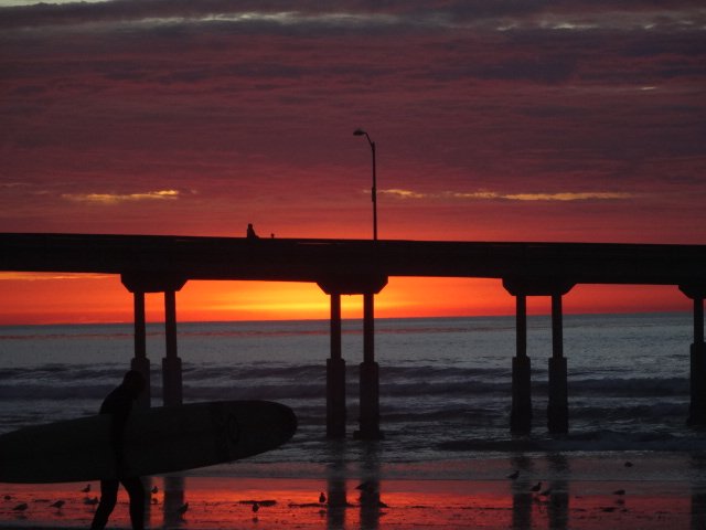 Beautiful Sunset Ocean Beach California 