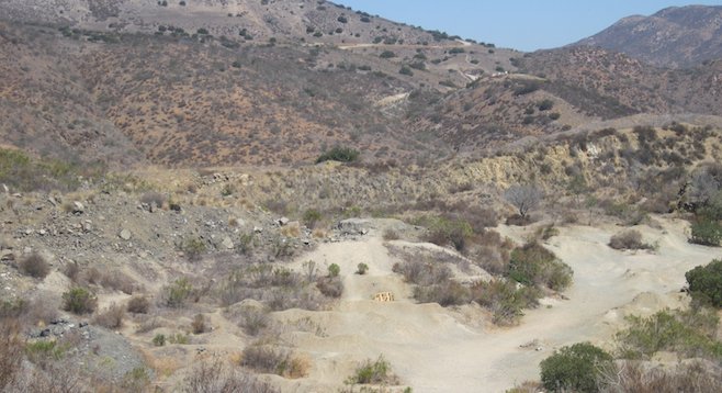 The former quarry that is currently the Deerfield BMX area