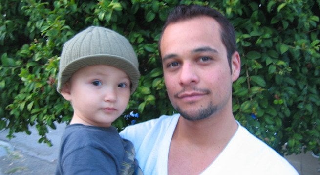 Chase Edwards with his son, Jameson