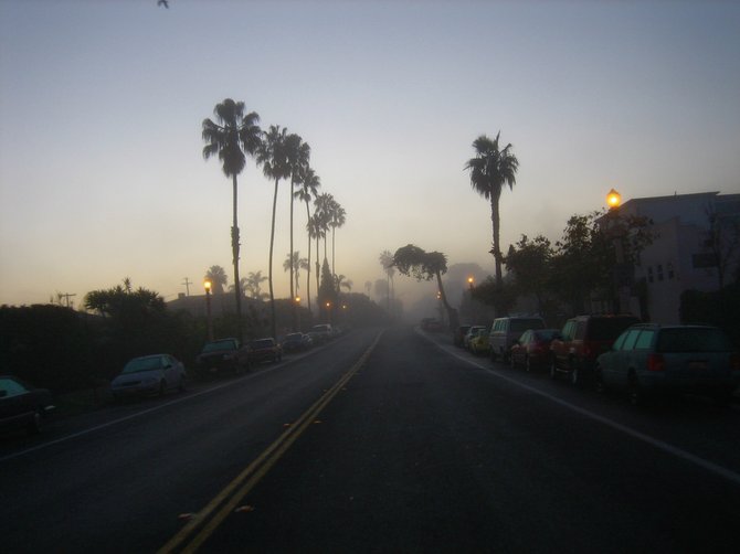 One fine foggy morning, Voltaire Street, OB