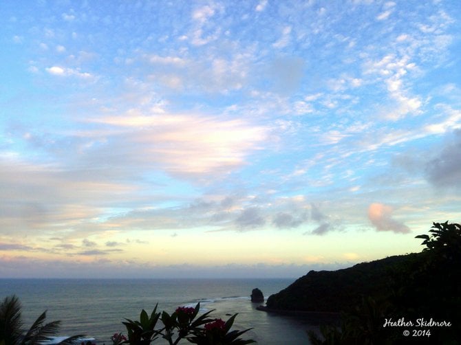 Sunset in Faga'alu, American Samoa