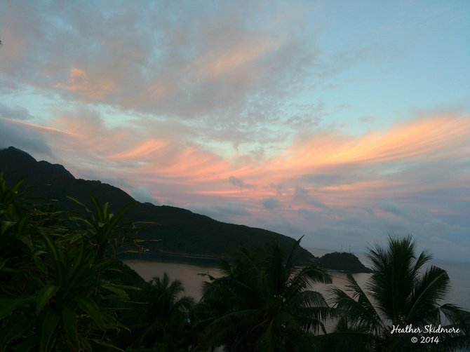 Sunset in Faga'alu, American Samoa