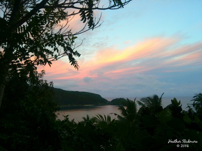 Sunset in Faga'alu, American Samoa