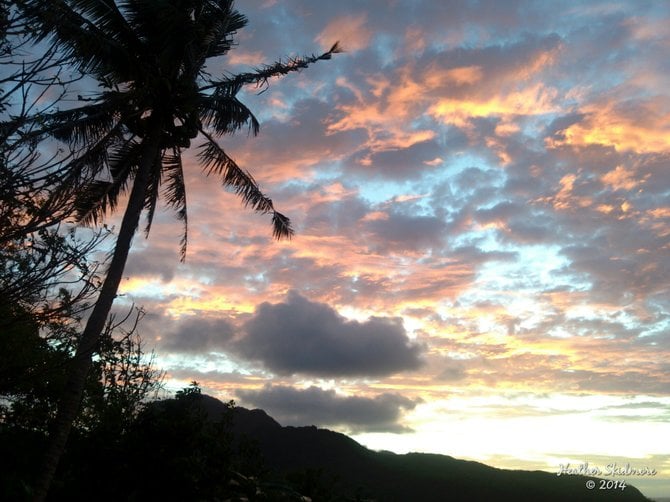 Sunrise this morning in American Samoa