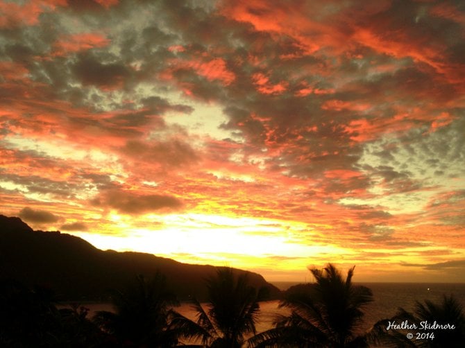 Sunrise this morning in American Samoa