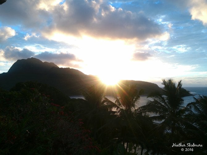 Sunrise this morning in American Samoa