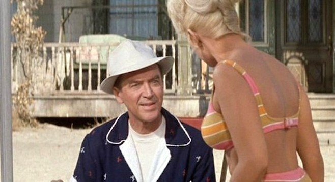 Anatomy that’s murder: Jimmy Stewart and Valerie Varda in Mr. Hobbs Takes a Vacation.