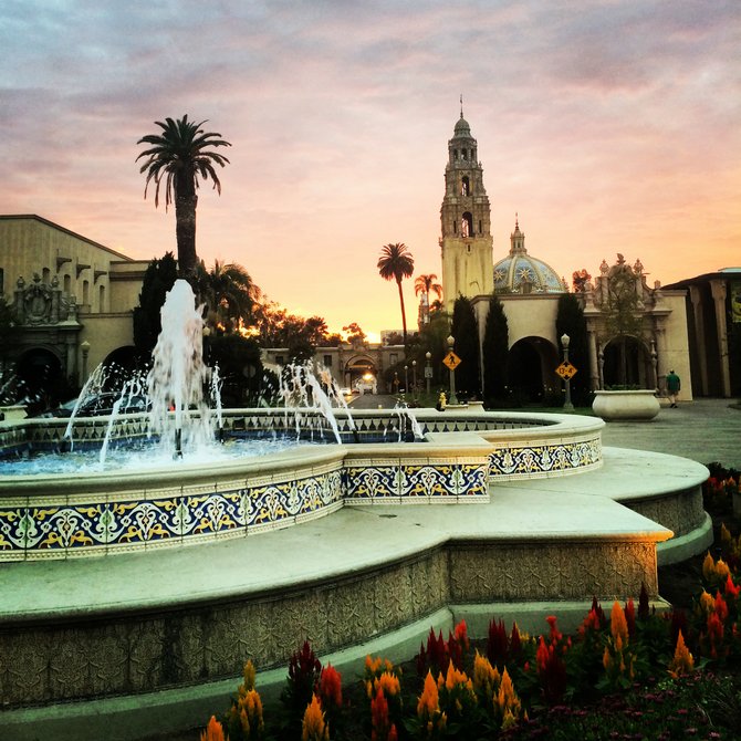 A sunset bike ride around Balboa Park resulted in being in the exact right place to capture this beautiful photo. 