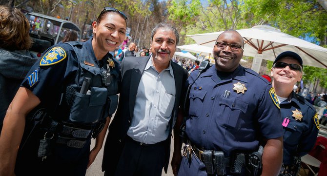 UCSD Chancellor Pradeep Khosla and campus cops