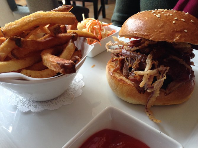 BBQ Pork, with addictive, steal-able fries.