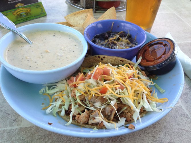 The fish taco may be front and center, but the clam chowder and black beans were the stars. 