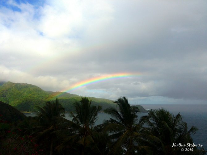 Double rainbow in American Samoa