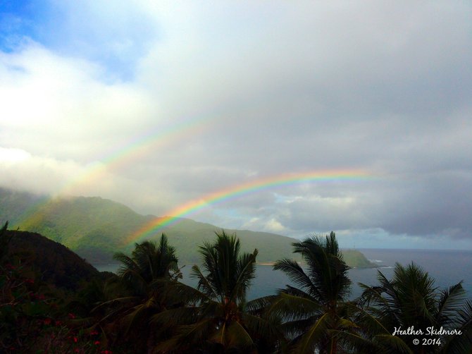 Double rainbow in American Samoa