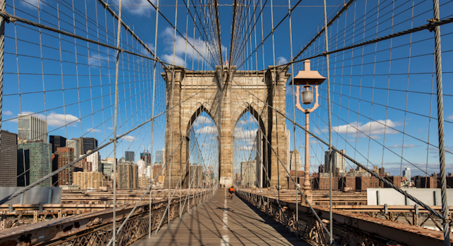 The iconic Brooklyn Bridge. No shame in being a tourist when it involves sights like these. (Stock photo)