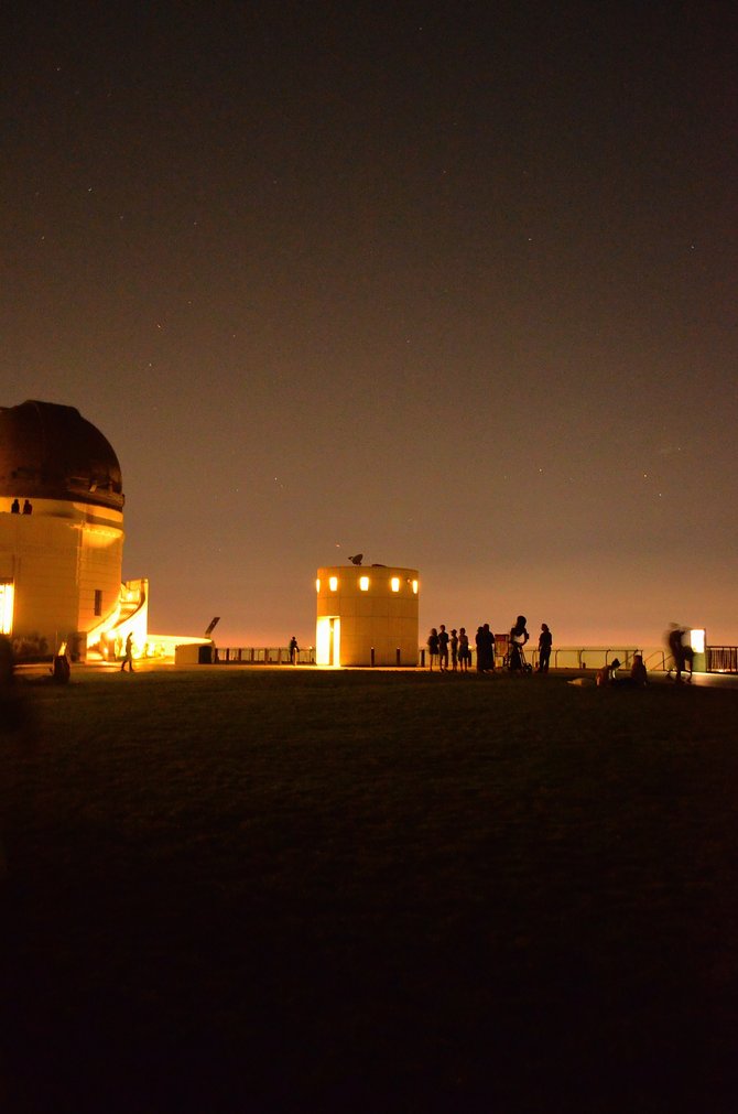 Stargazing at Griffith Park Observatory, Los Angeles, CA, September 19th, 2014.  