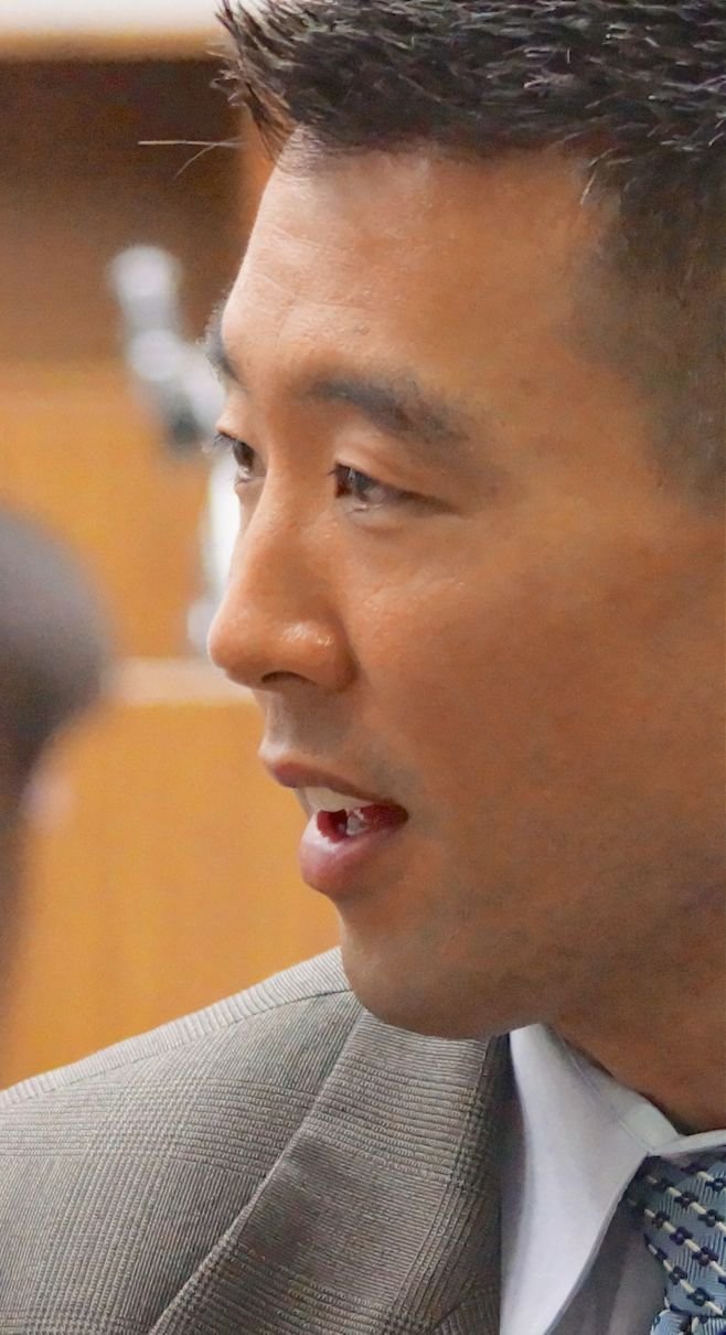 Keith Watanabe has started his examination of the defendant in the murder trial. Photo by Weatherston