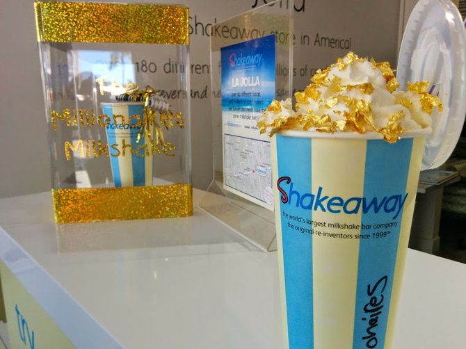 The Millionaire's Milkshake costs $20, because of the edible gold. Bling!