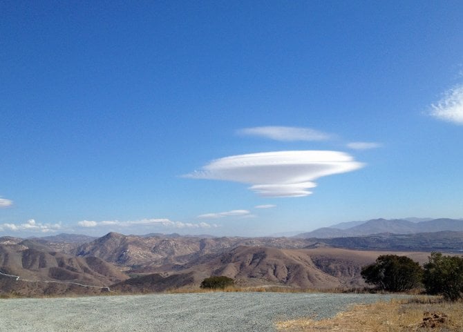 Lenticular cloud near Tecate. 9/26/14