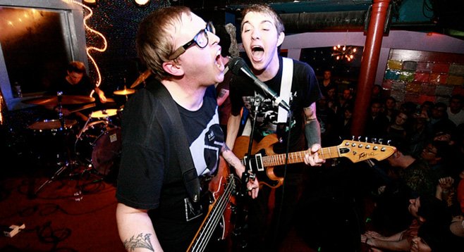 Pop-punk quartet Joyce Manor take the all-ages stage at the Irenic Thursday night.