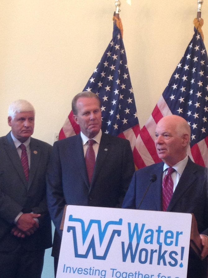 Rep. Bob Gibbs, Mayor Kevin Faulconer, and Sen. Ben Cardin sharing their thoughts on the importance of water infrastructure for our economy. 