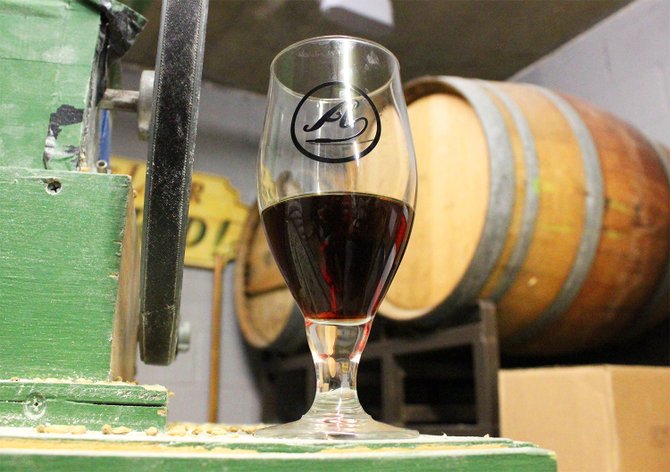 Amplified Ale Works' first Barrel Works release, Barrel-aged Rare Form - Image by @sdbeernews