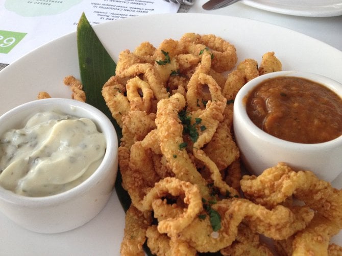 Crispy curried calamari. 