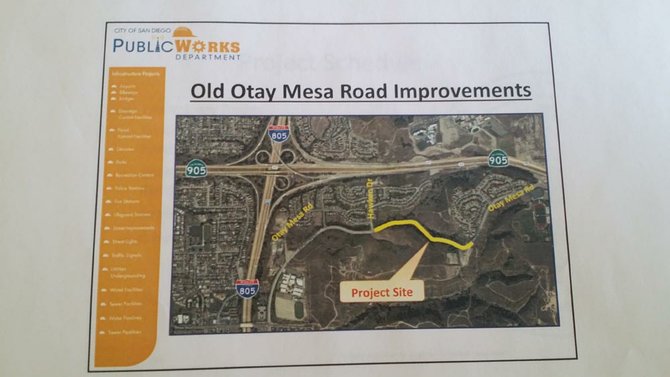 Map of Old Otay Mesa Road