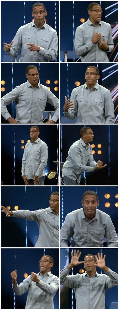 Stills from Pastor Miles McPherson's one-man show sermon, "What If? Part 1: His Kingdom, performed delivered on September 8, 2014.