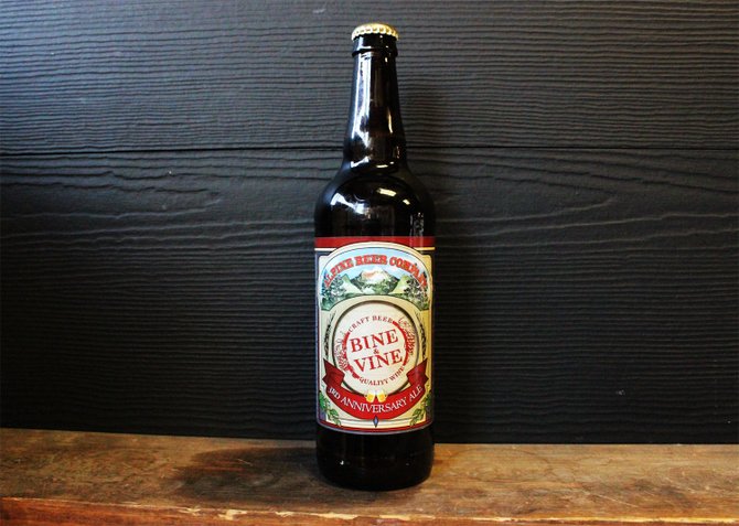The special IPA brewed by Alpine Beer Co. to celebrate bottle shop Bine & Vine's third anniversary