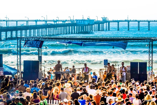 The Beach and the Band in Ocean Beach, San Diego, California