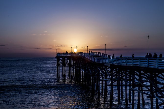 San Diego Blue and Gold in a Crystal Pier Sunset.