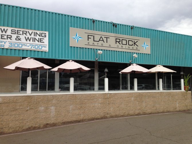 Flat Rock's flat facade.